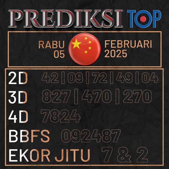 PREDIKSI TOP TOGEL CHINA